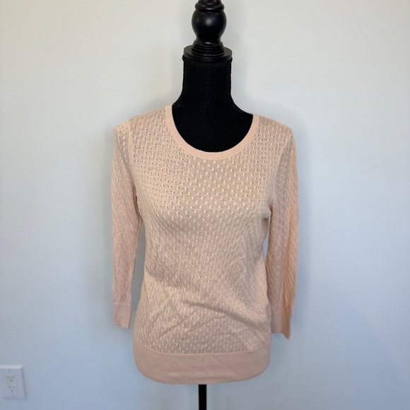 H&M Cream Knit Long Sleeve Lightweight Sweater (M) - Picture 2 of 7